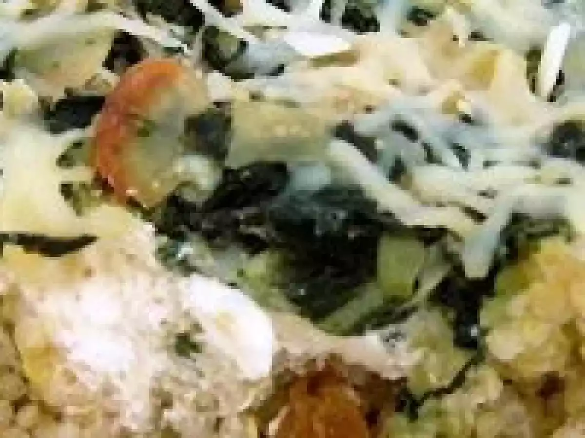 Gratin de quinoa aux blettes et à la féta