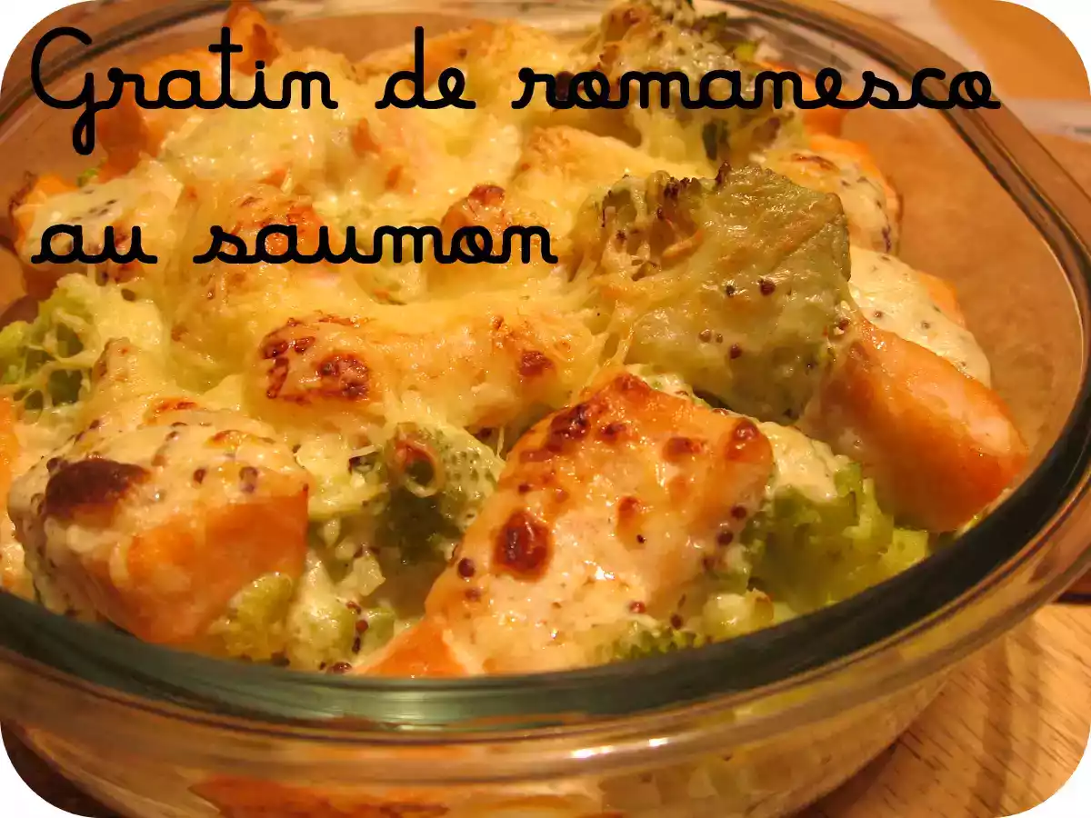 Gratin de romanesco au saumon