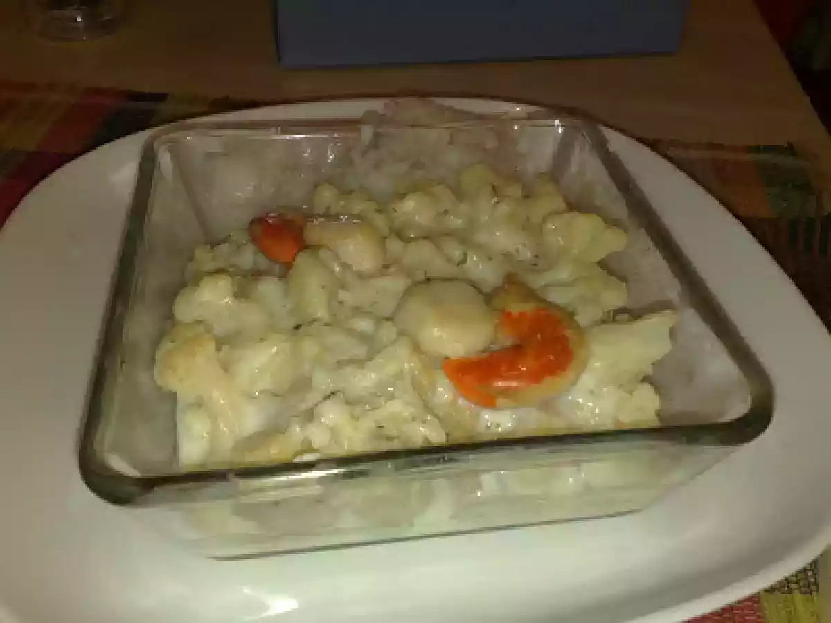 Gratin de Saint Jacques au chou fleur