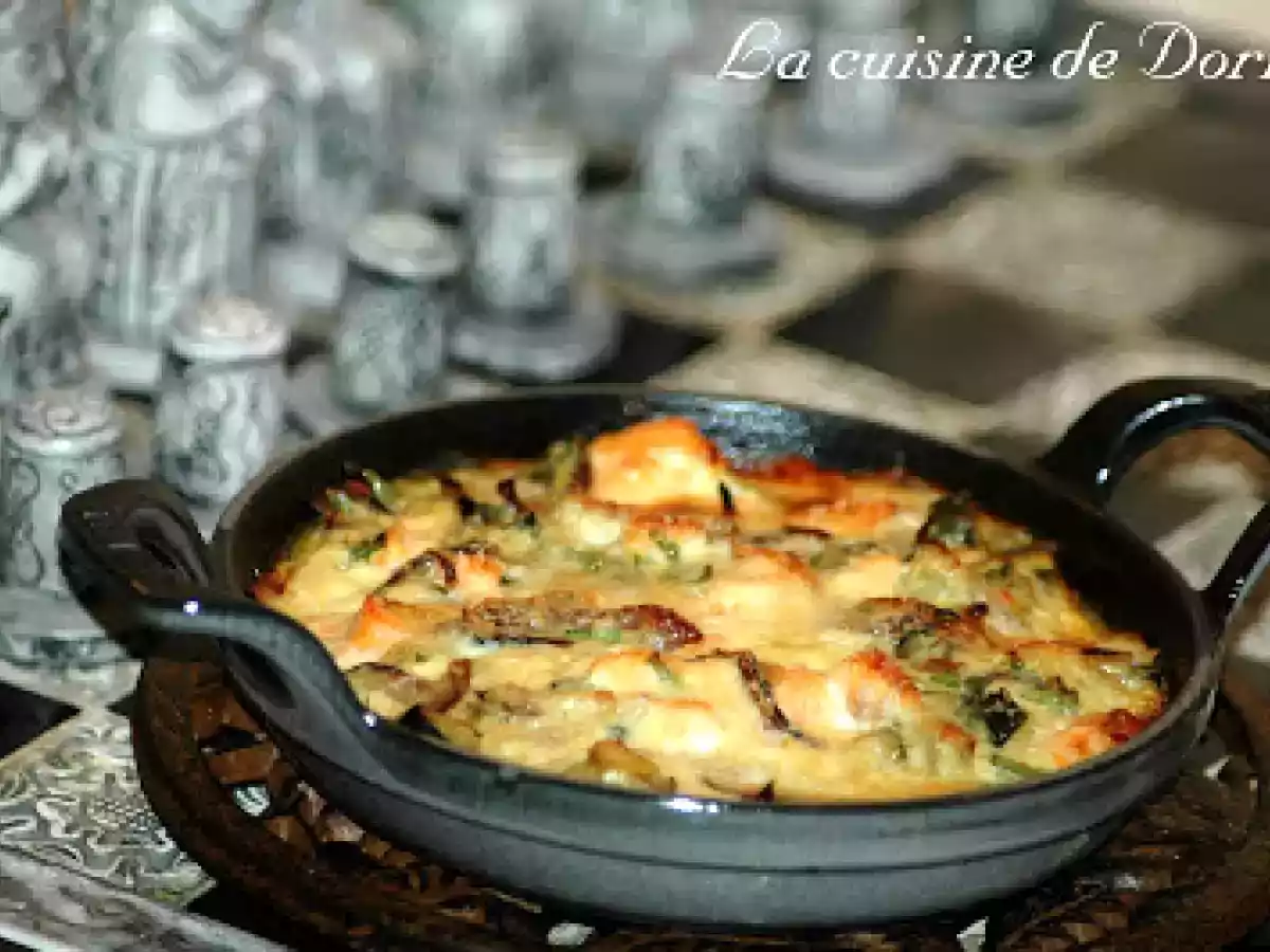 Gratin de saumon aux courgettes et oignon rouge // Vin blanc Doria // Auxerre - photo 2