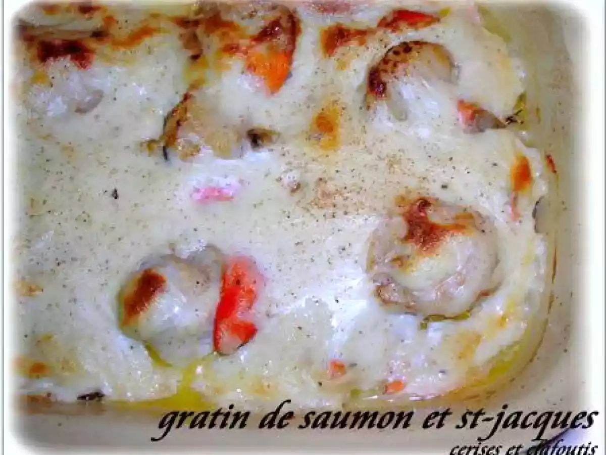GRATIN DE SAUMON ET ST-JACQUES
