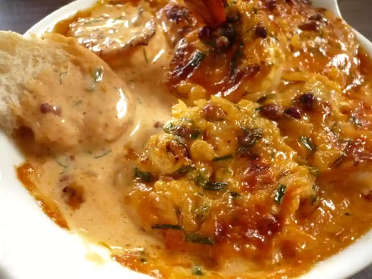 Gratin de scampis au pastis et baies roses - photo 2