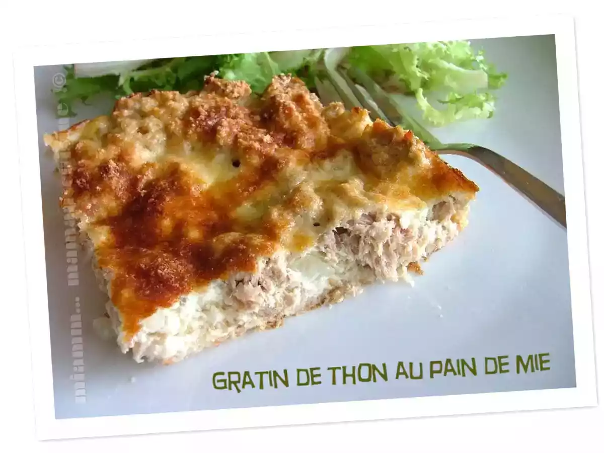 Gratin de thon au pain de mie