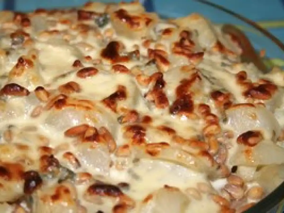 Gratin de topinambours au roquefort