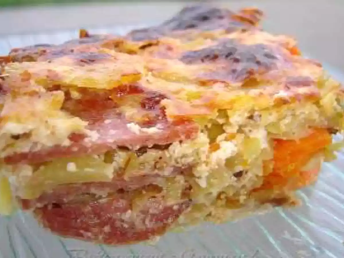 Gratin économique au saucisson sec