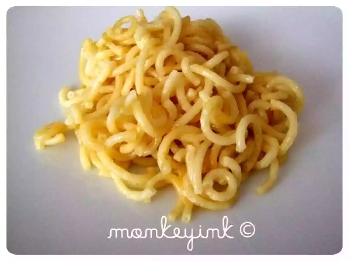 Gratin Fondant de pâtes au cheddar et mascarpone...