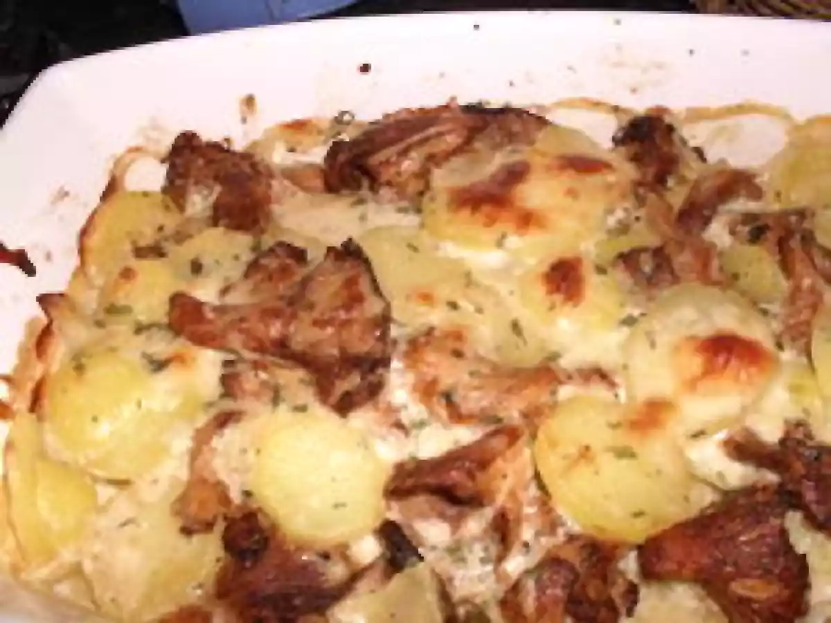 GRATIN POMMES DE TERRE AUX GIROLLES