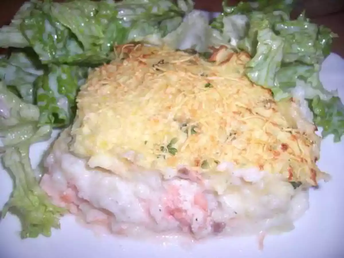 Gratin pommes de terre - chou-fleur - saumon - photo 2