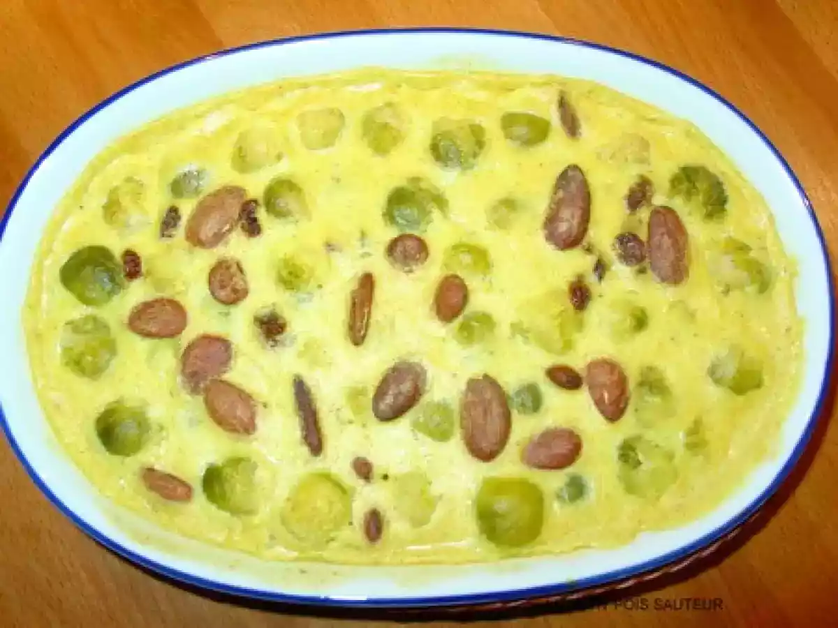 Gratin végétal de choux de bruxelles aux amandes