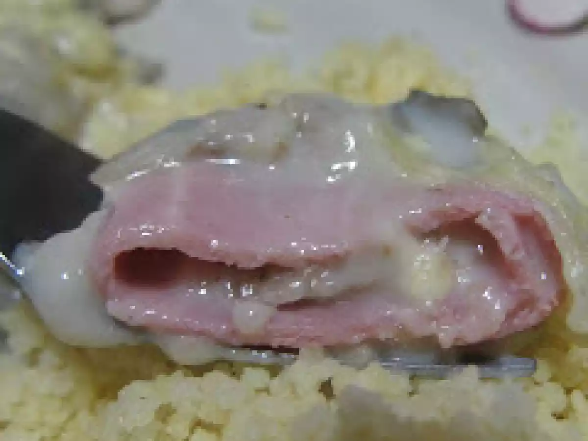 Gratiné de Jambon blanc à la sauce champignons