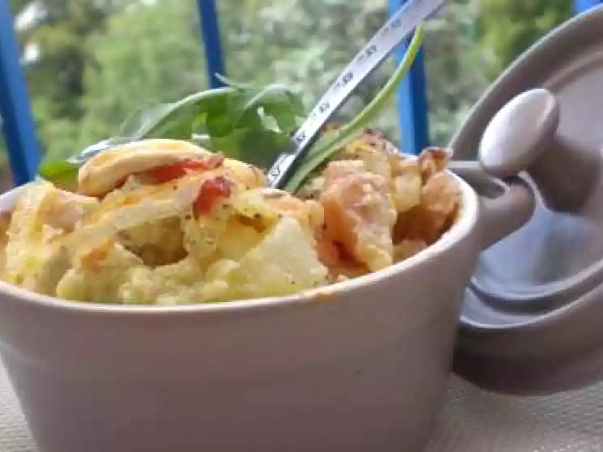 Gratiné de saumon fumé en mini cocotte