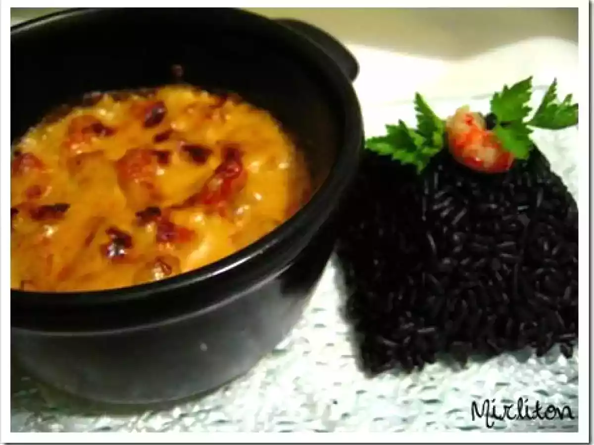 Gratinée de queues d' écrevisses et de pétoncles en petite cocotte... - photo 3