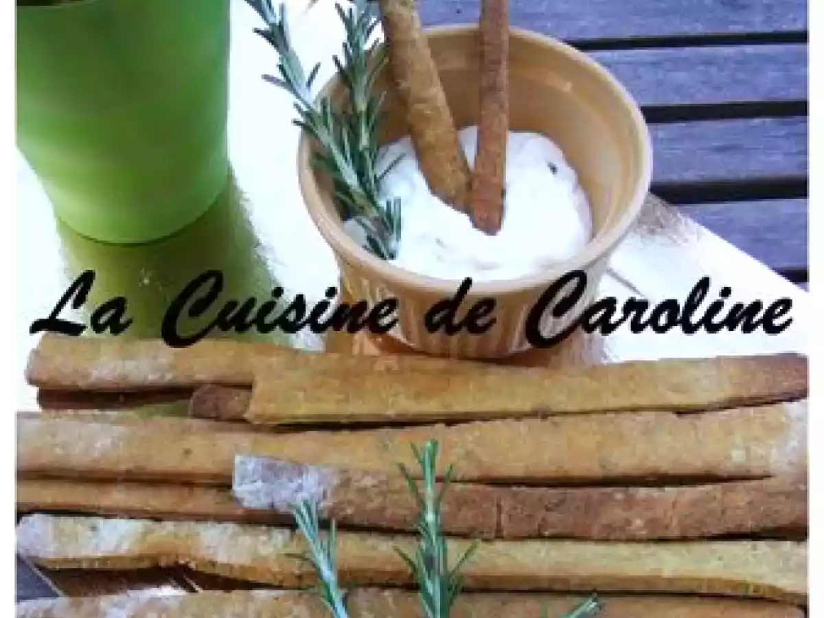 Gressins Curry Romarin, Sauce Vache qui rit, oignons et Herbes aromatiques - photo 2