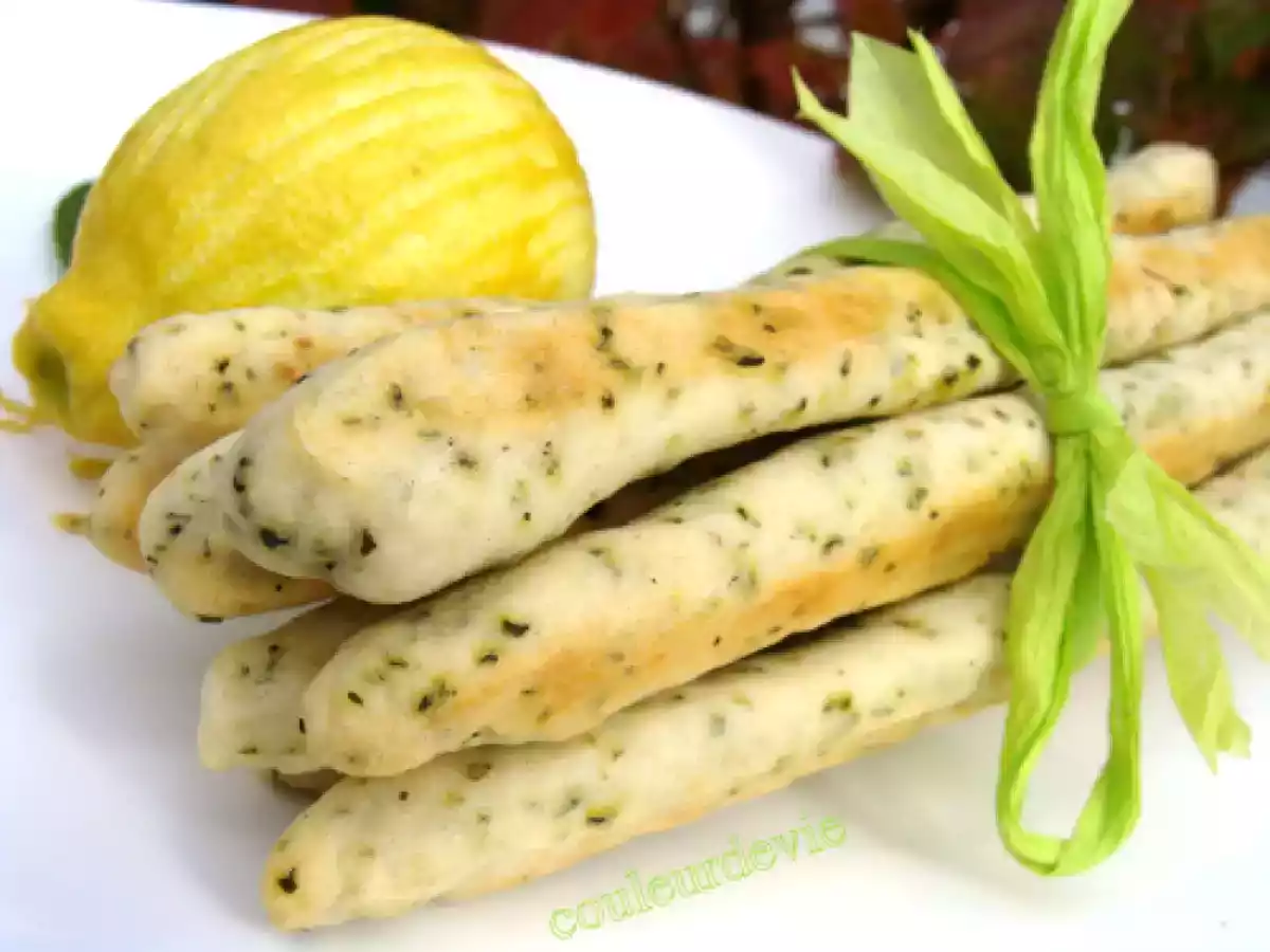 Gressins express parmesan, citron et basilic