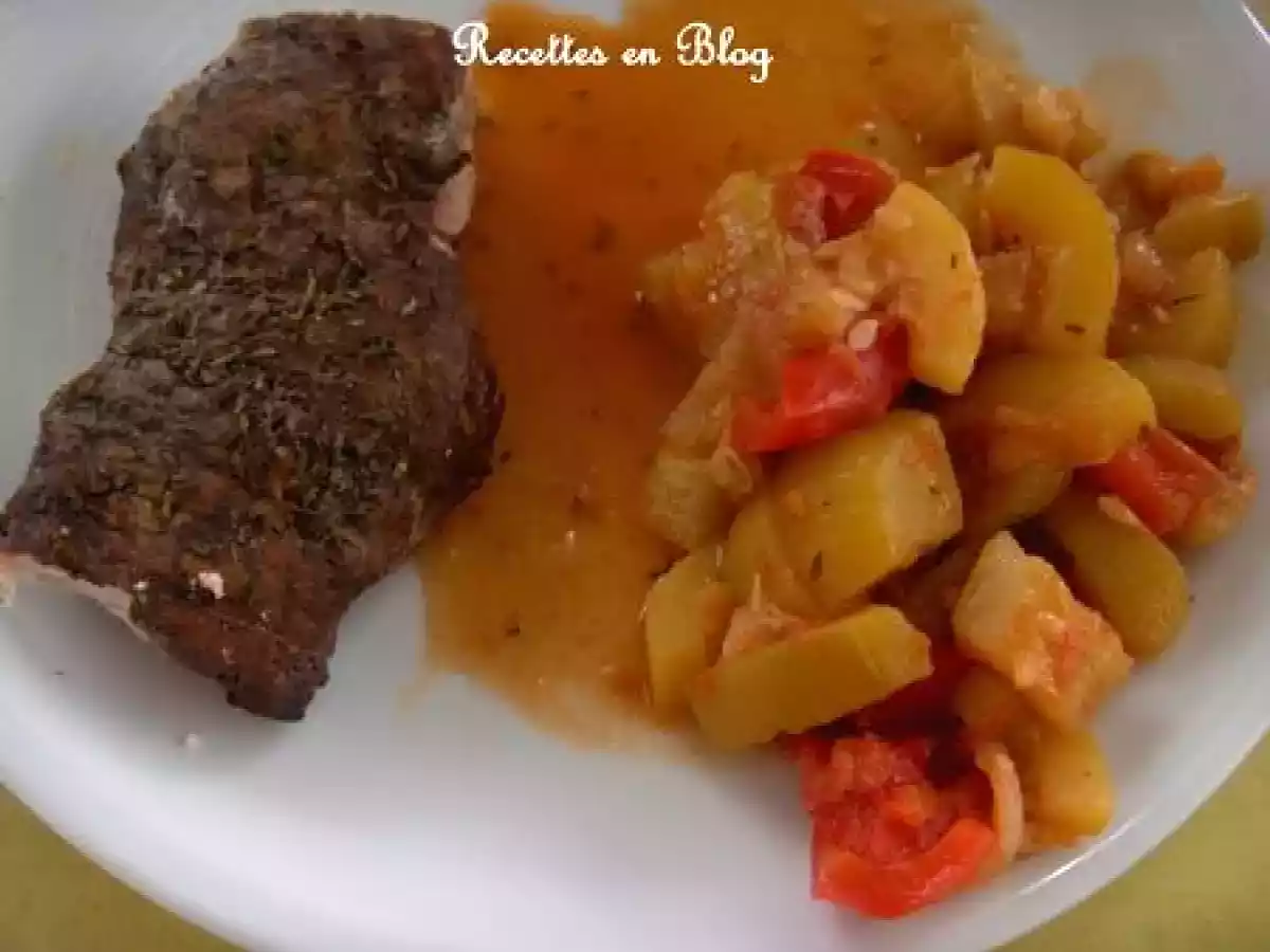 GRILLADES DE PORC ET LEUR RATATOUILLE