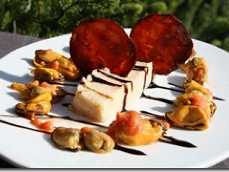 Guacamole de Haricot de Soissons, Marinière de Moules Tomatée et Chips de Chorizo, photo 1