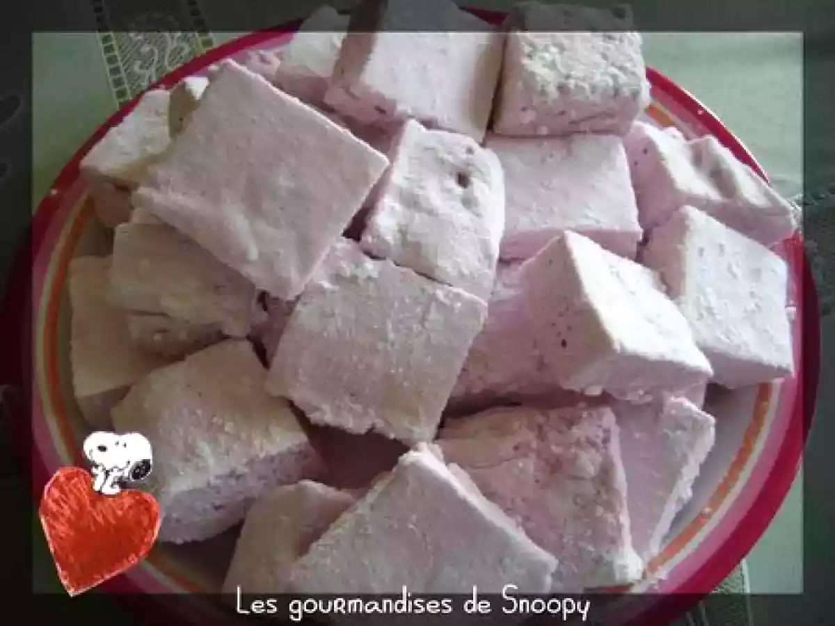 Guimauve a la cerise pour les amoureux