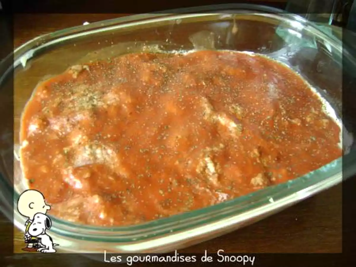 Hachi gratiné au chou fleur à la tomate et au basilic