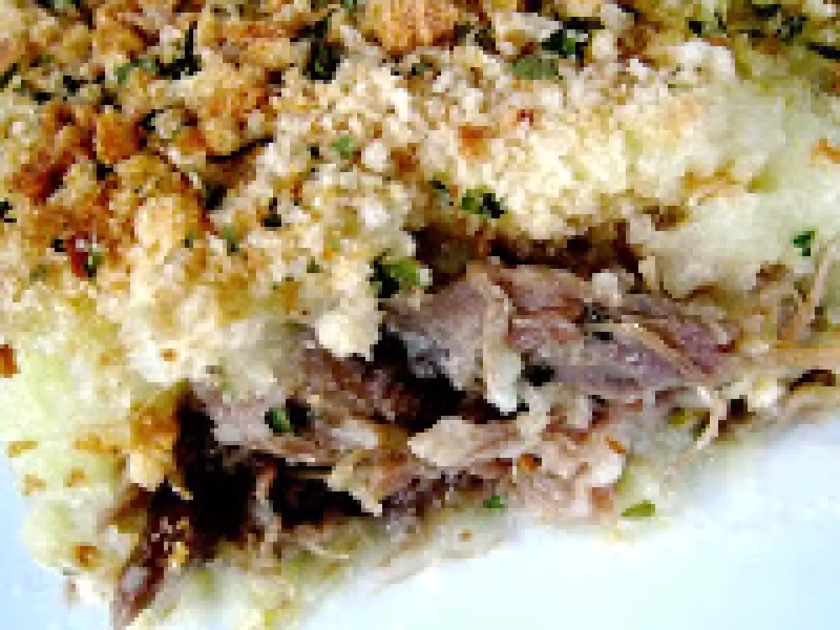 Hachis parmentier au confit de canard