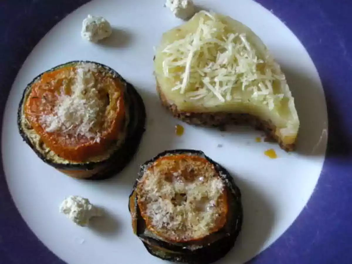 Hachis parmentier et son tian de légumes grillés