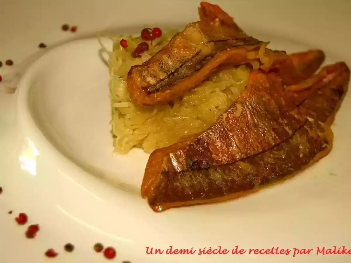Haddock poêlé, salade de choucroute au wagamama.
