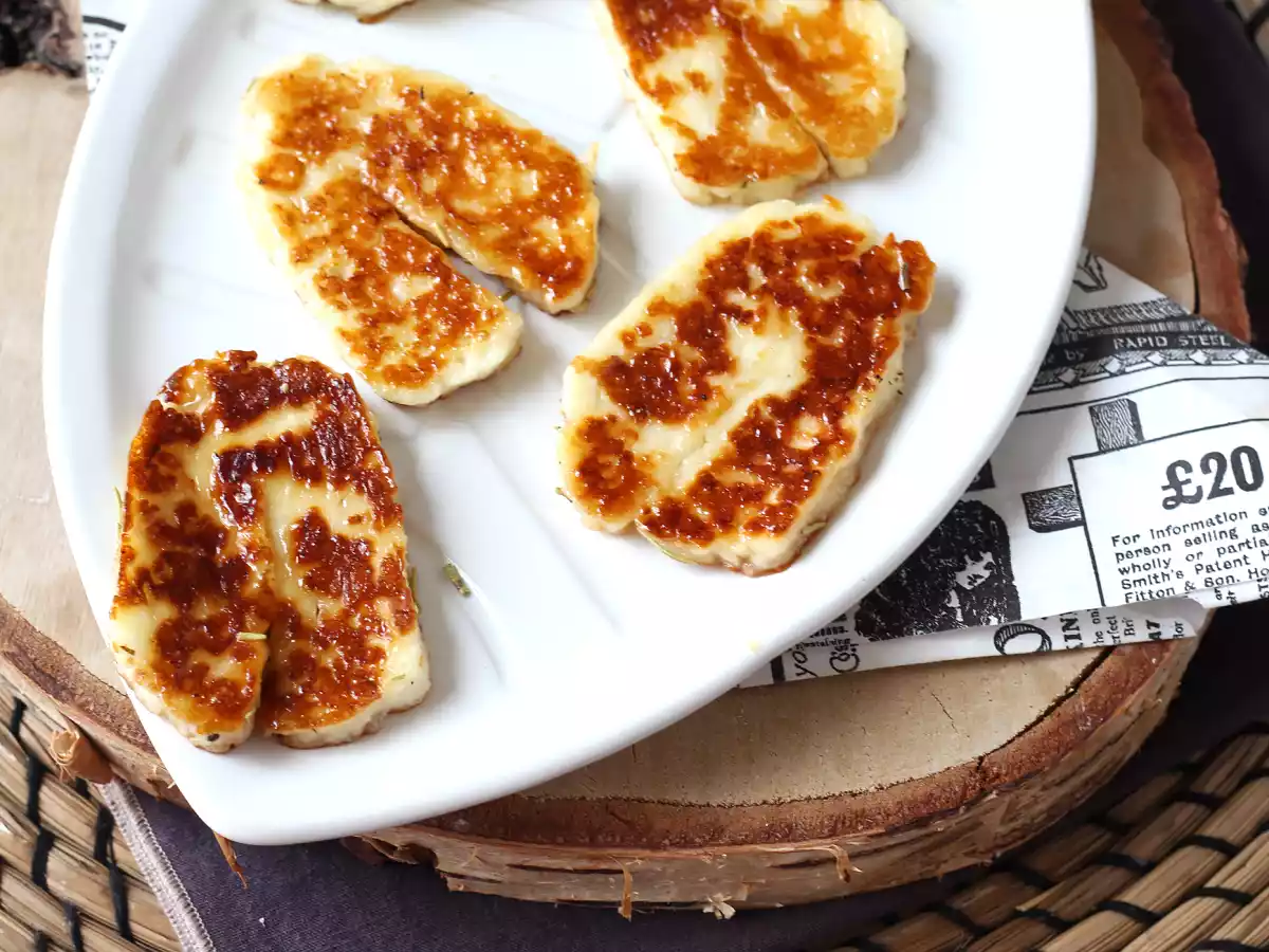 Halloumi cuit à la poêle en version sucré salé au miel et romarin - photo 2