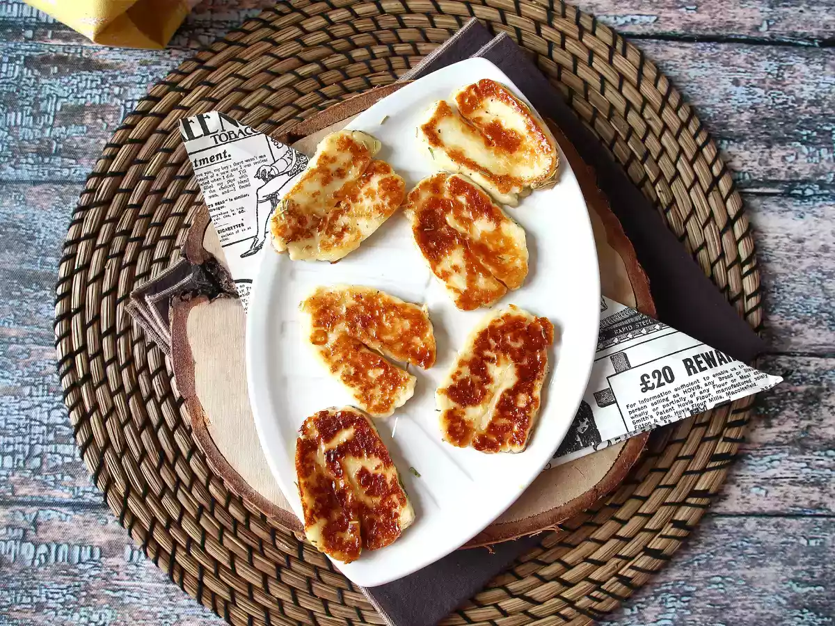 Halloumi cuit à la poêle en version sucré salé au miel et romarin - photo 5