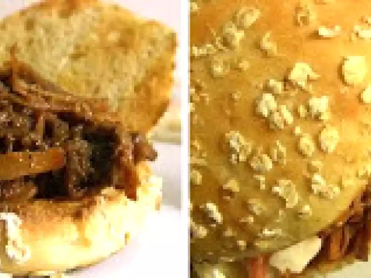 Hamburger à l'effilochée de plat de côtes