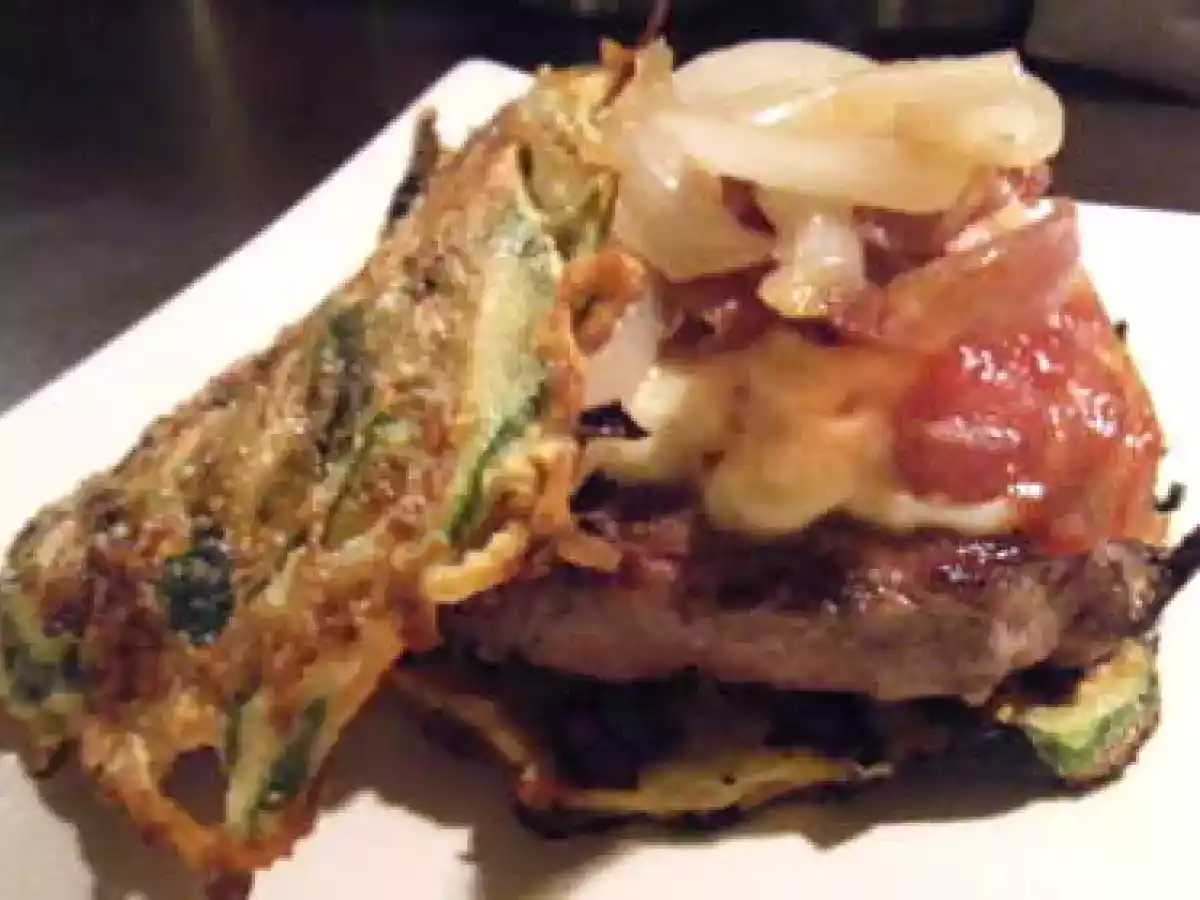 Hamburger aux galettes de légumes