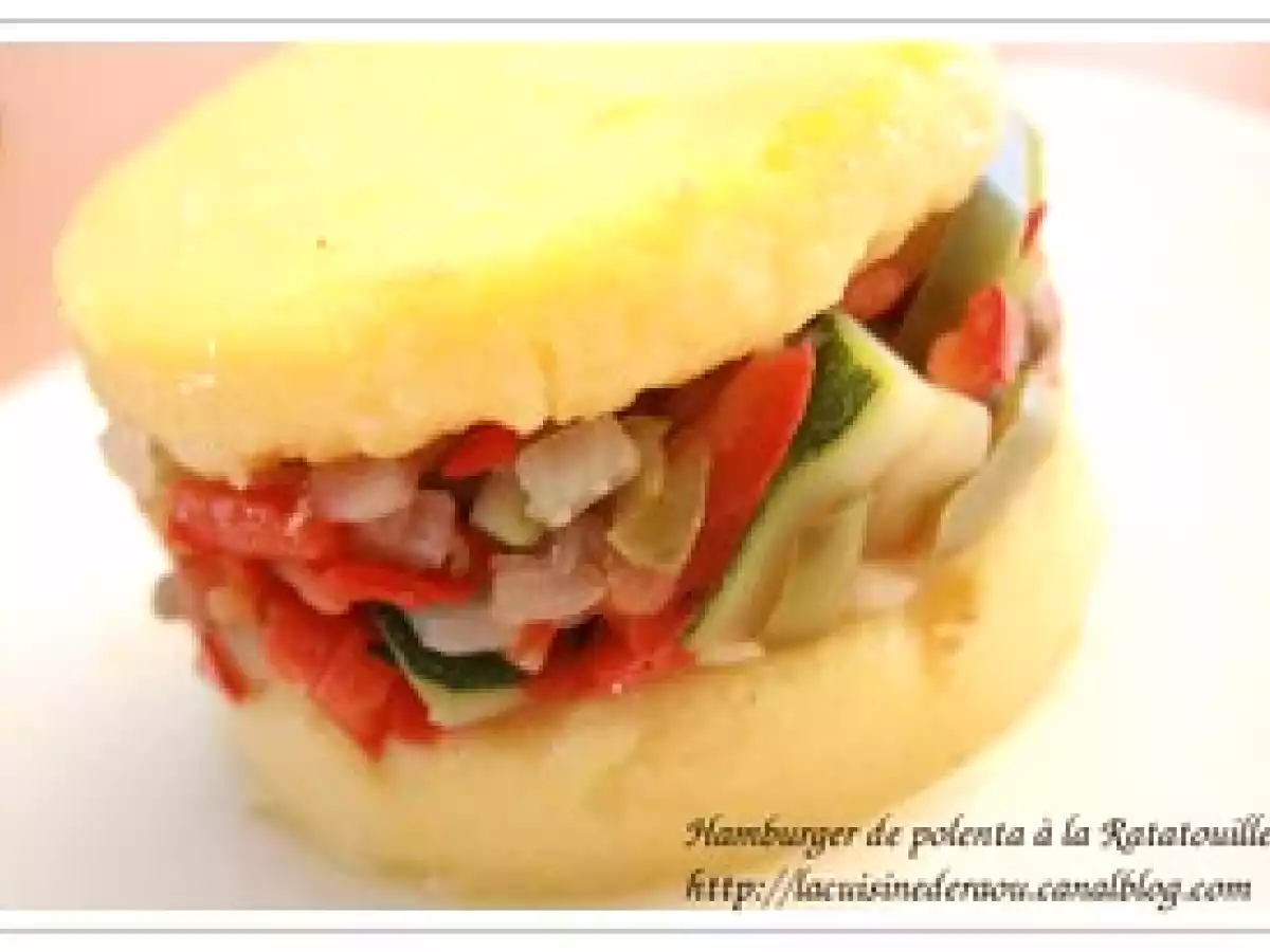 Hamburger de polenta a la Ratatouille