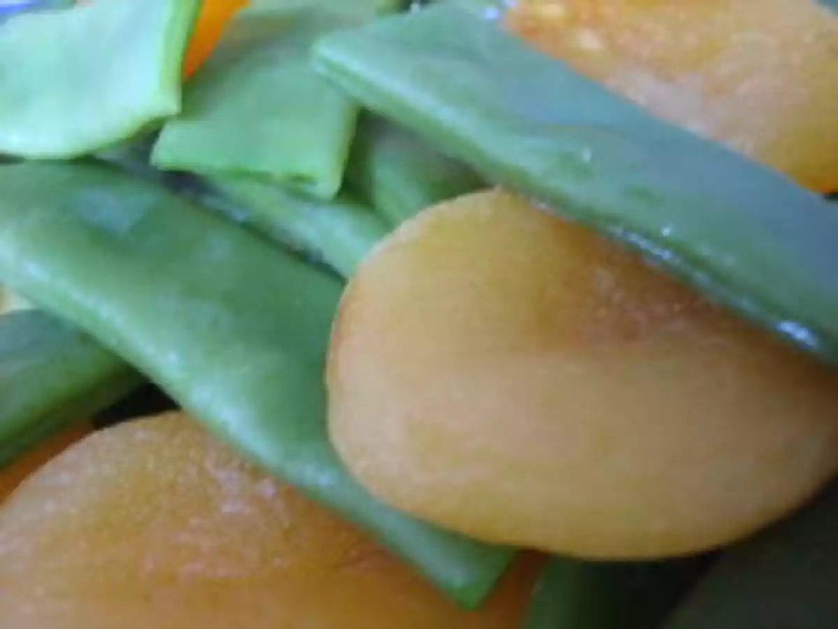 Haricots plats aux abricots