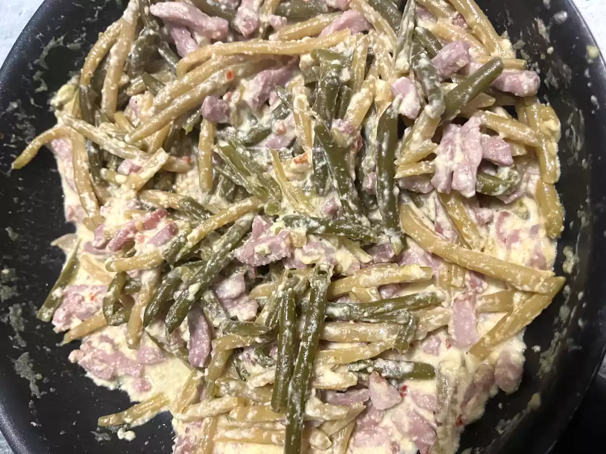 Haricots Verts à la Carbonara