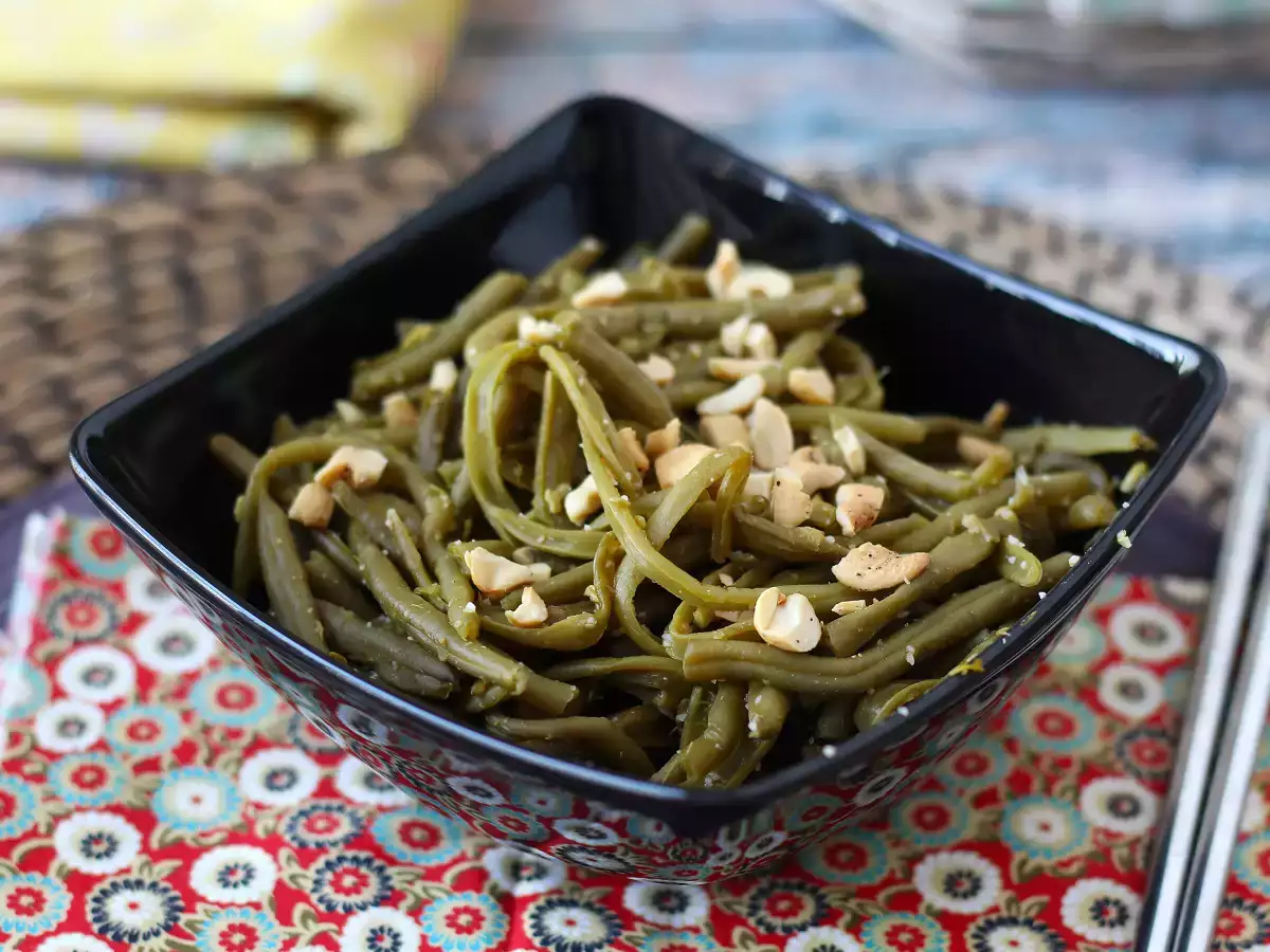 Haricots verts à la sauce thaï cuits au Air Fryer