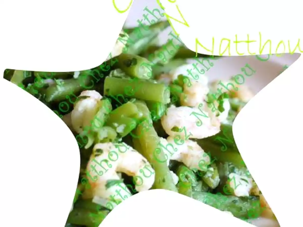 Haricots verts aux crevettes