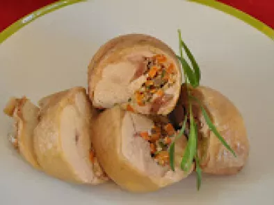 Hauts de cuisses de poulet, carottes champignons et estragon
