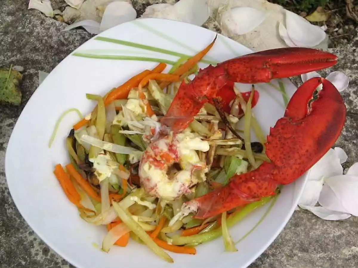 Homard sauce safran et Pastis