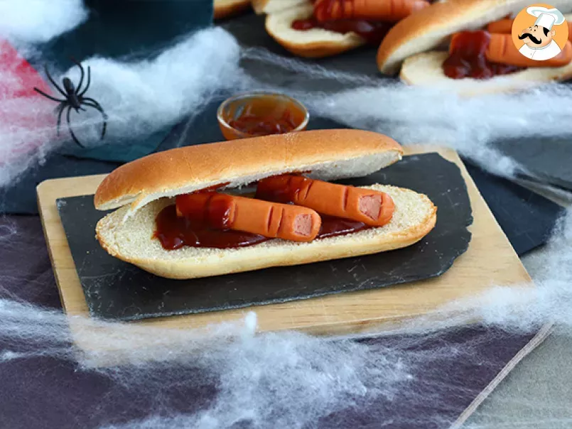 Hot dogs ensanglantés d'Halloween