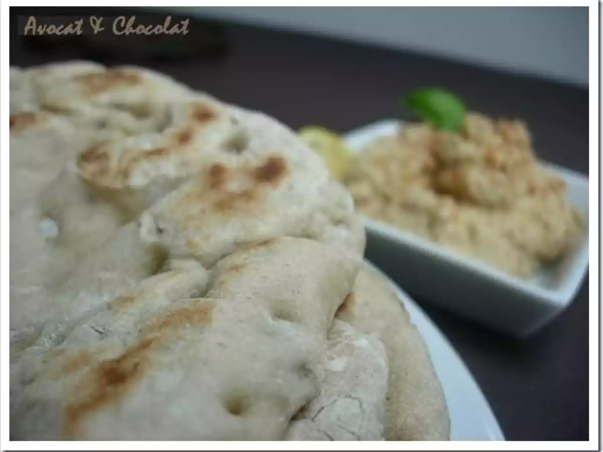 Houmous accompagné de pain Pita aux céréales et graines fait maison - photo 6