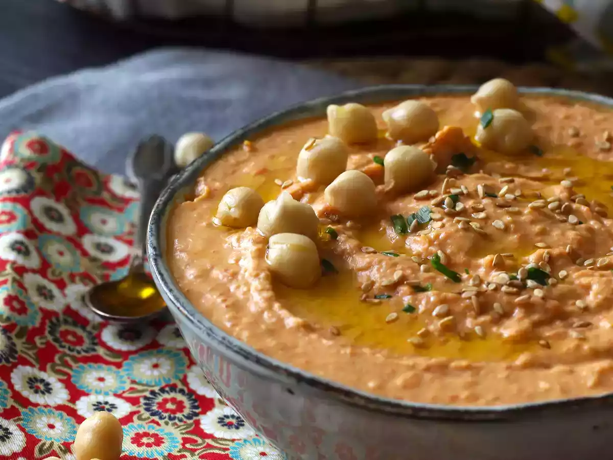 Houmous aux poivrons rouges, la tartinade parfaite pour l'apéro! - photo 3