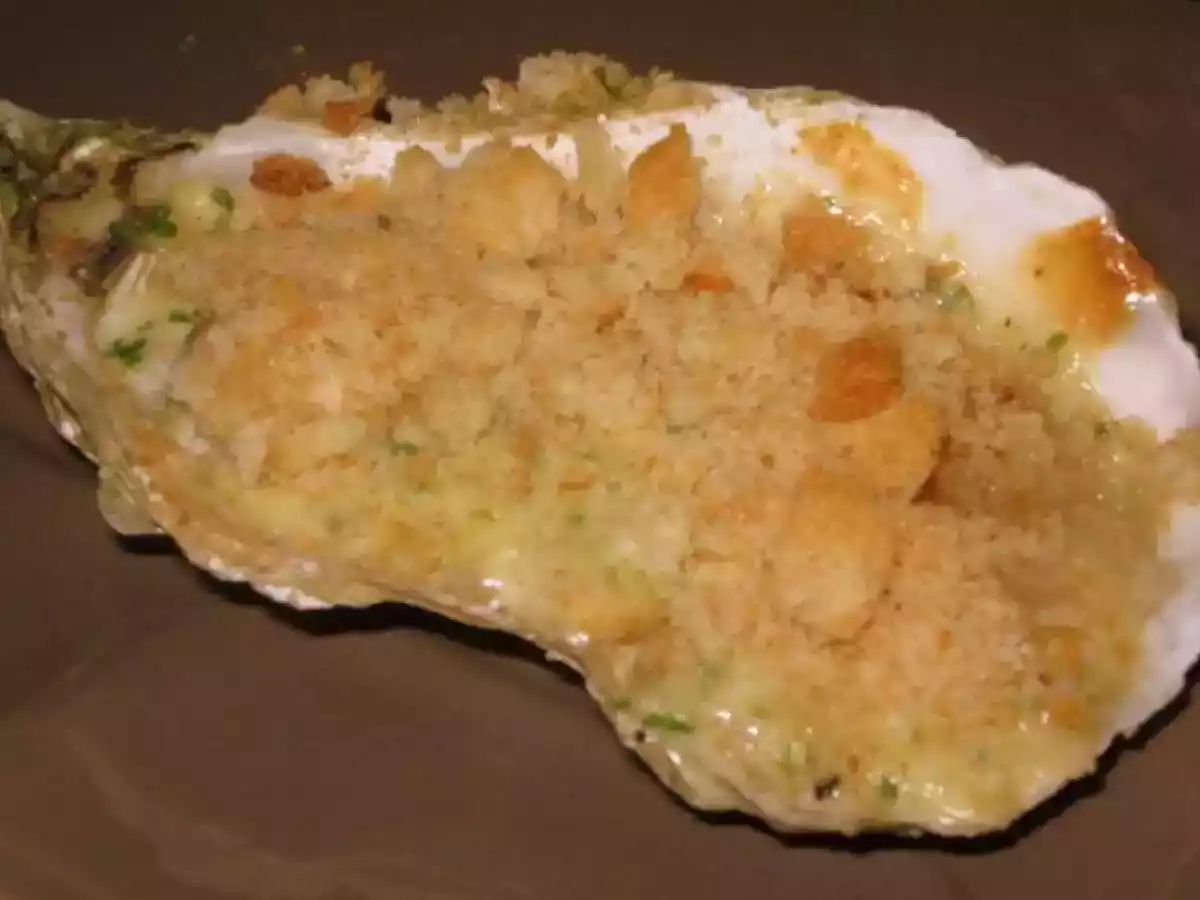 Huîtres gratinées au Bleu d?Auvergne