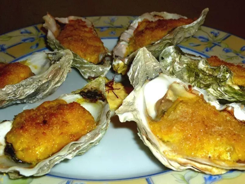 Huîtres gratinées au sabayon safrané aux légumes croquants - photo 2