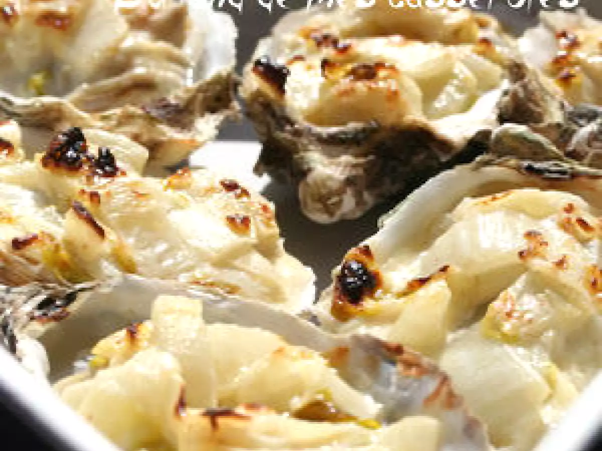 Huîtres gratinées aux endives