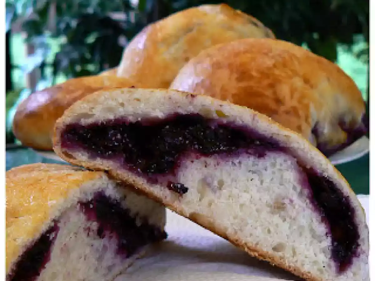 Jagodzianki...ou brioches polonaises aux bleuets