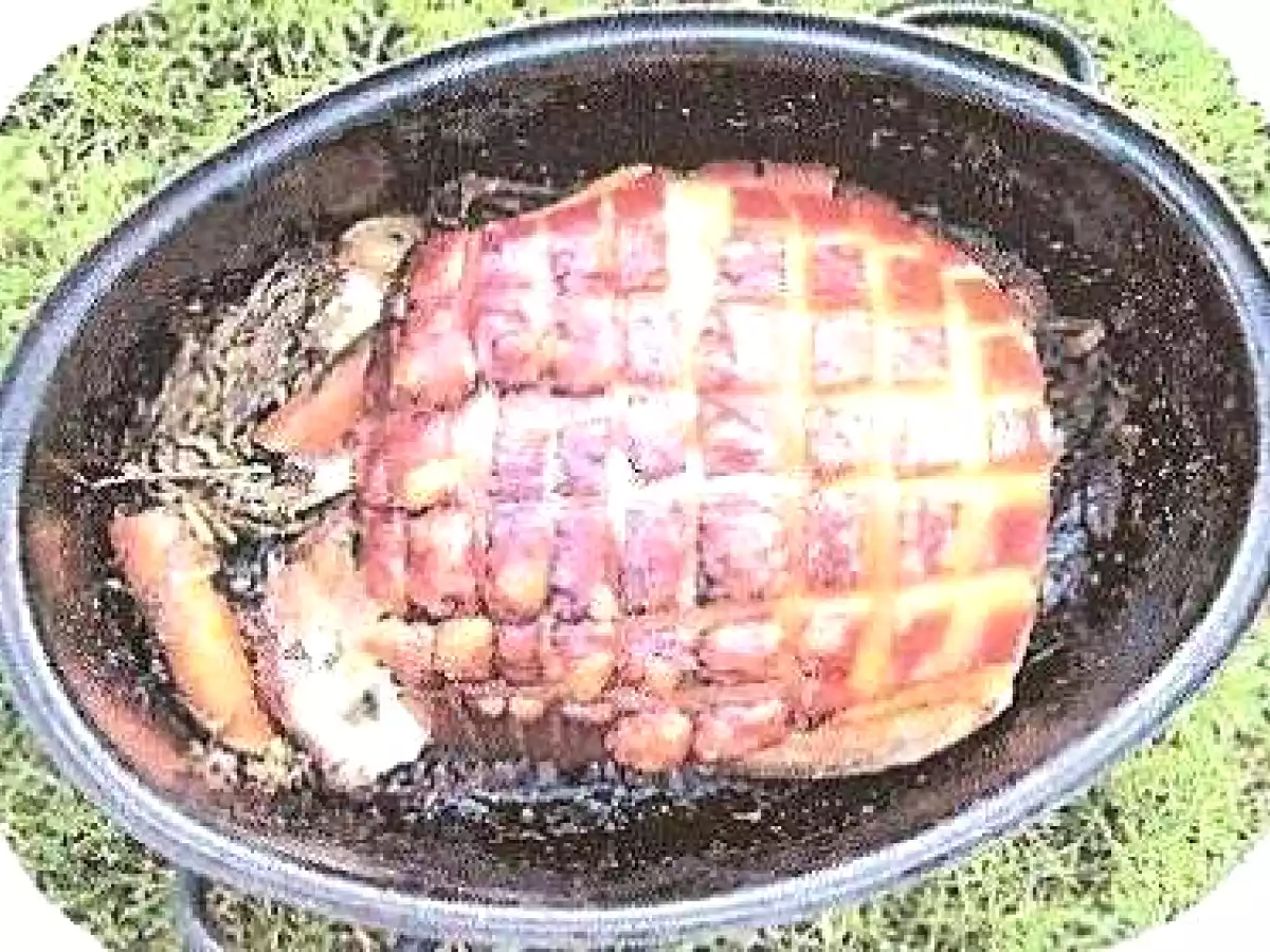 Jambon grillé au feu de bois