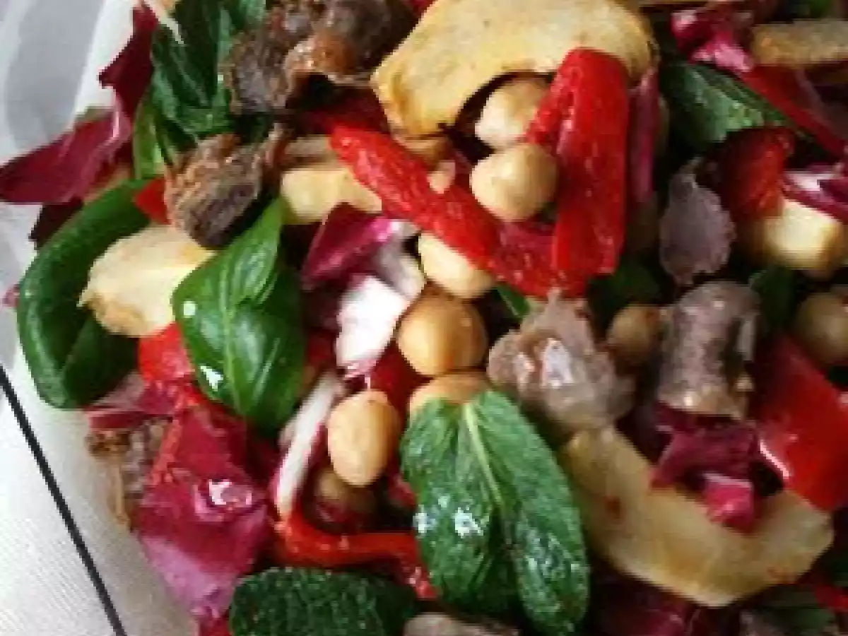 Jardinière de pois-chiche aux gésiers confits (maison) aux 4 piments - photo 2