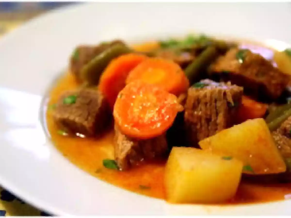 Jardinière de veau à la portugaise