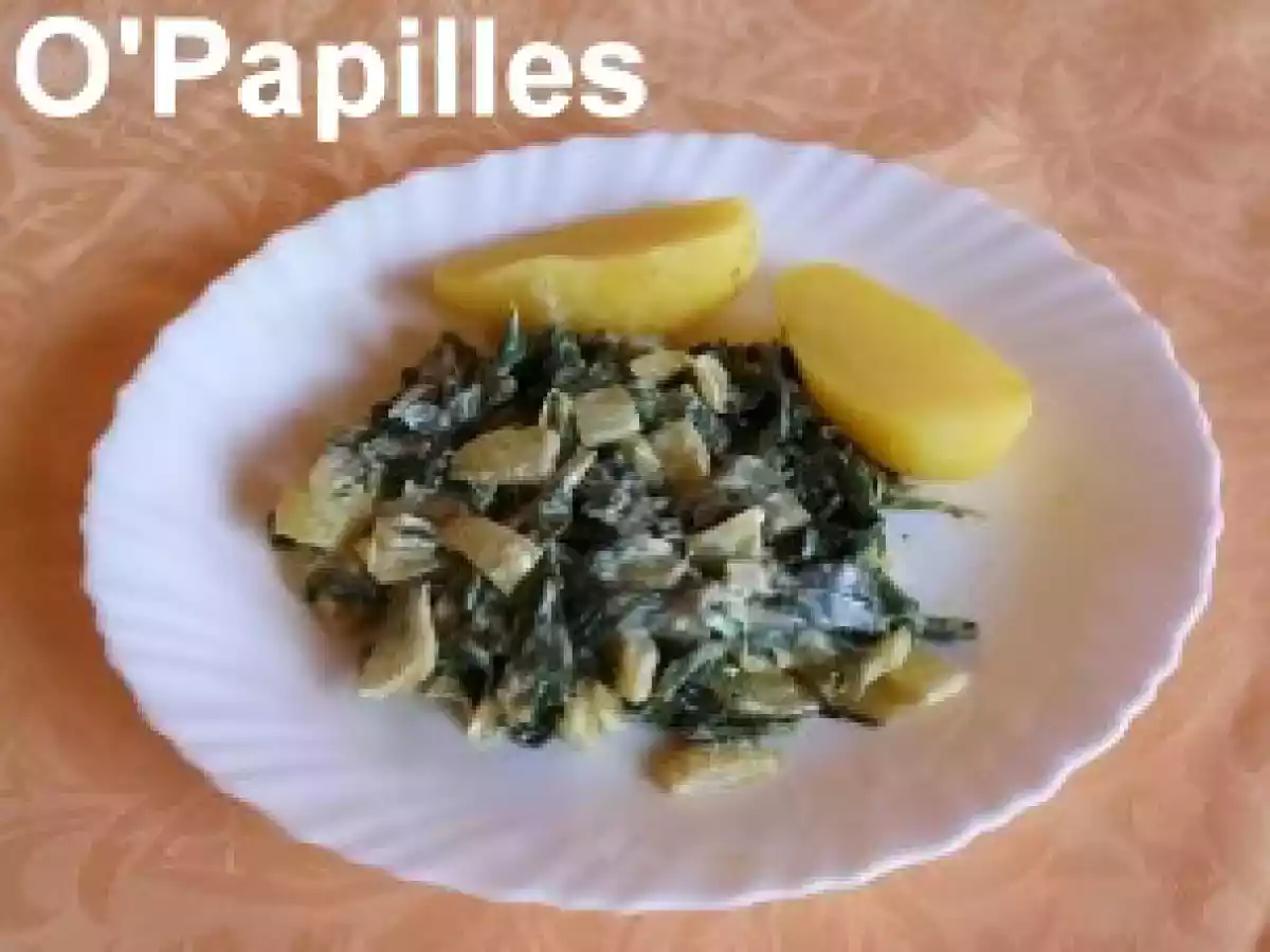 Jeunes pousses de blettes au yaourt et au curry