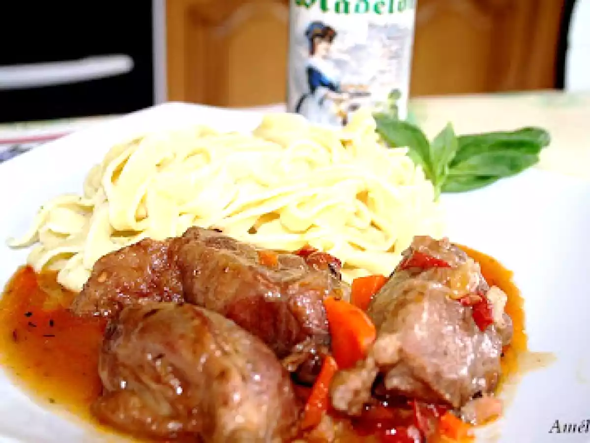 JOUES DE PORCELET A LA BIERE VOSGIENNE ET PATES FRAICHES - photo 2