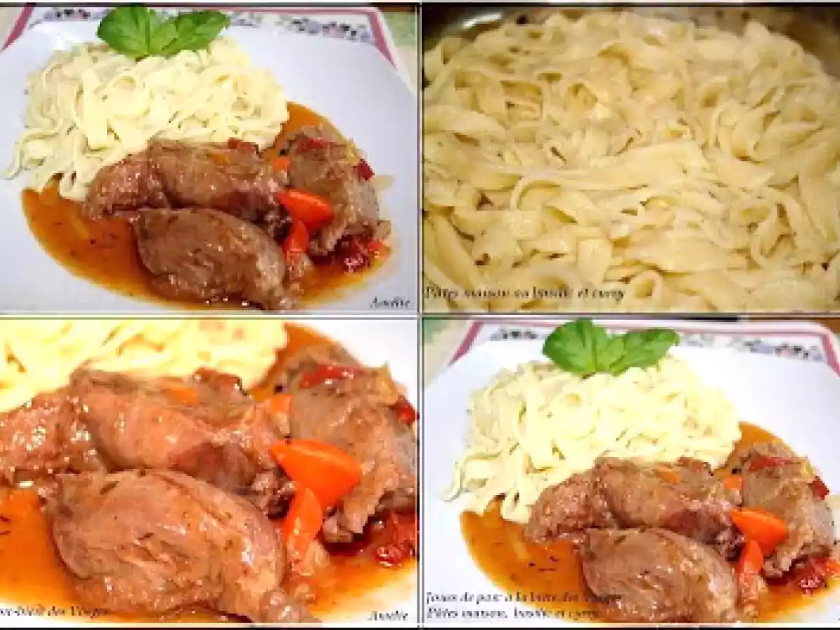 JOUES DE PORCELET A LA BIERE VOSGIENNE ET PATES FRAICHES - photo 3