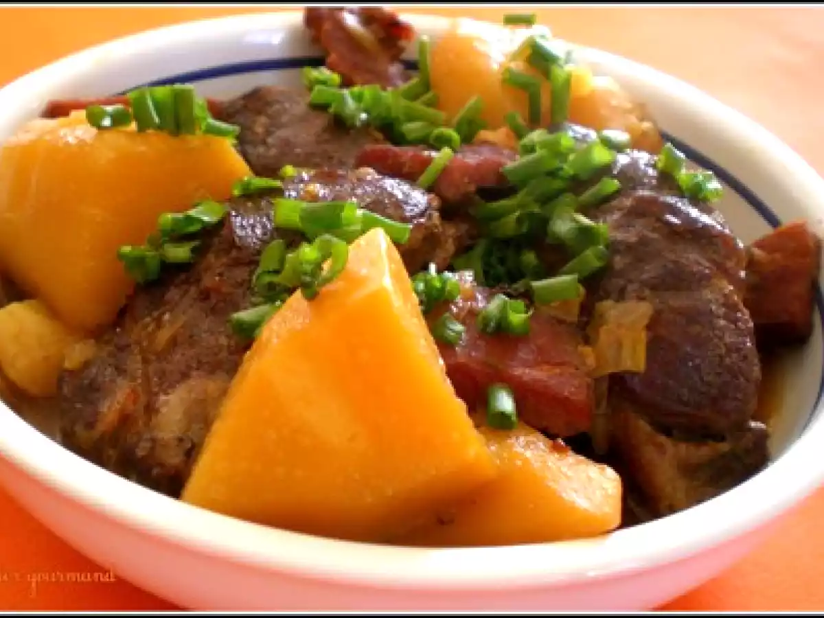 Joues porc aux épices et pommes de terre confites au cidre - photo 2